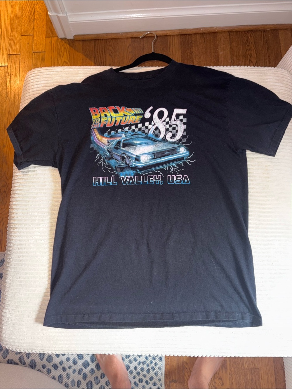 Back to the Future '85 Hill Valley USA Graphic Tee - Black